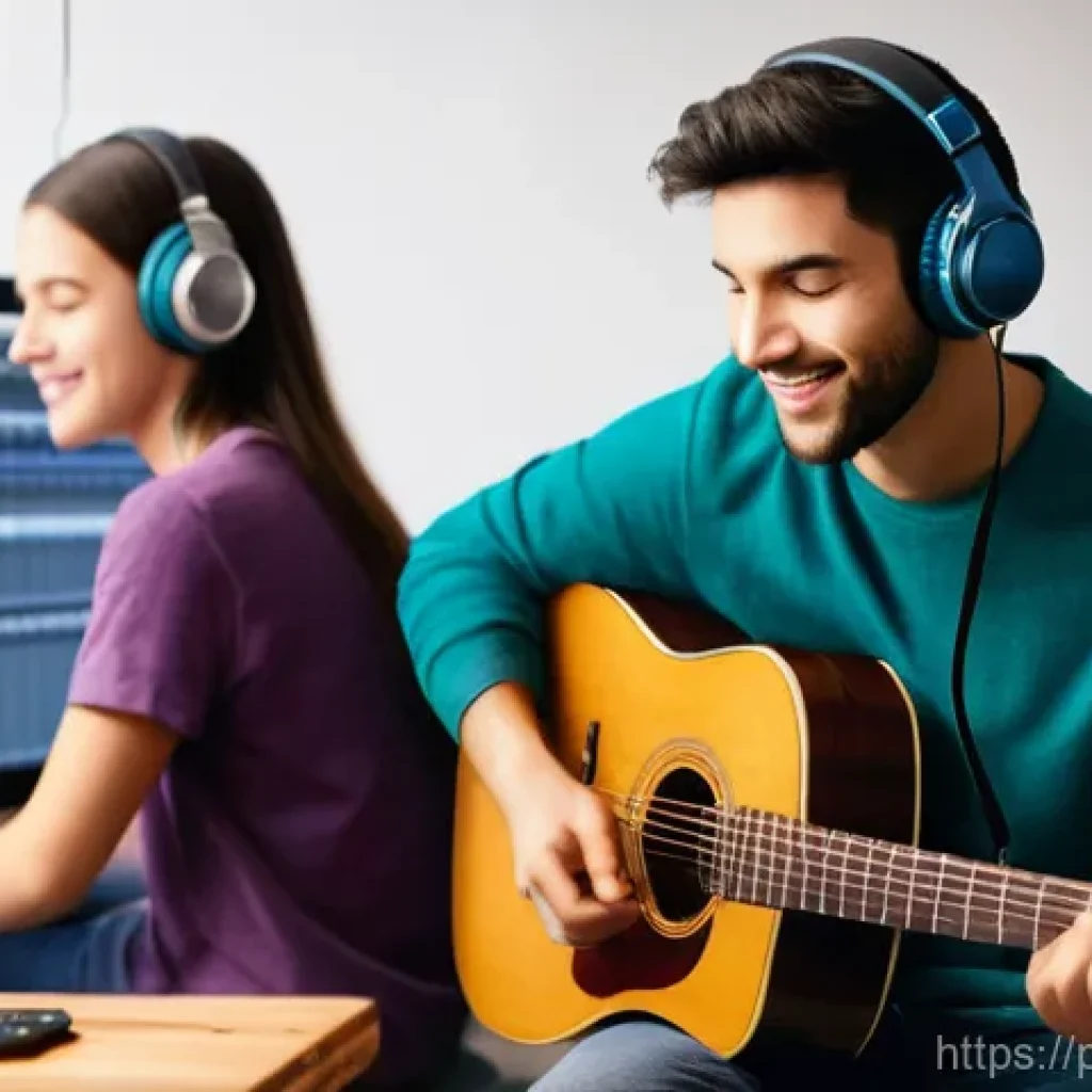 연주가 경력 전환 성공 전략 - **Prompt:** A Portuguese male musician in his late 20s, with short dark hair and a warm smile, simul...
